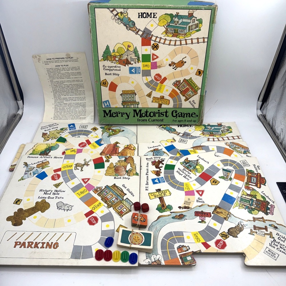 Merry Motorist Board Game by Current 1981 VTG Ages 8+ Complete w/Original Box